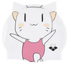 Arena Friends Kids Silicone Cap white-pink