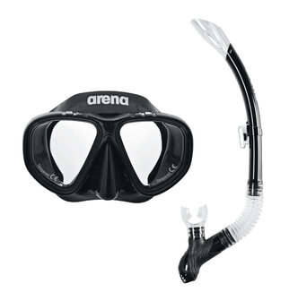 Arena Premium Snorkeling Set black-clear-black