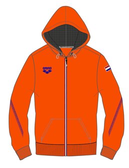 Arena Nederland Signature Hooded Jacket orange 2XL