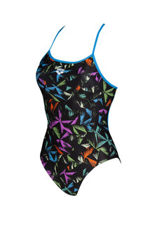 Arena W Palms Accellerate Back One Piece turquoise-multi 42