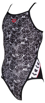 Arena G B/W Kitties Jr Super Fly Back One Piece black-white 10-11Y