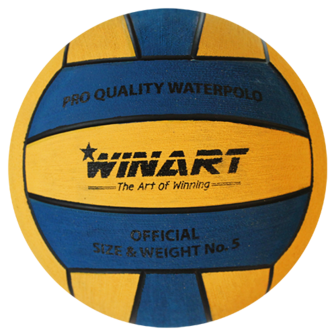 Winart waterpolobal PRO maat 5 geel blauw