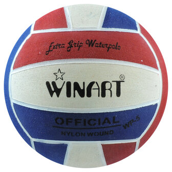 Winart waterpolobal heren maat 5 rood-wit-blauw
