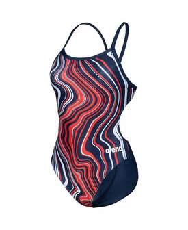 Arena W Swimsuit Challenge Back Marbled navy-redmulti 36