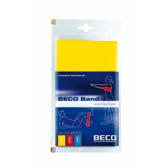 BECO Fitness/therapie elastiek, rubber, light, 15x150 cm, geel