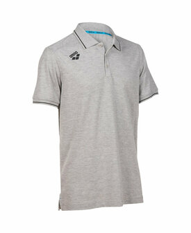 Arena Team Poloshirt Solid Cotton heather-greyr XS
