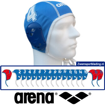 Voordeelbundel Arena waterpolo cap (size s/m) team set blauw 17 stuks