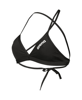 Arena W Team Swim Top Tie Back Solid black-white 44