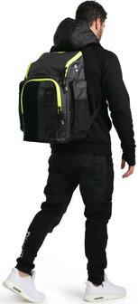 Arena zwemtas Spiky III Backpack 45 darksmoke-neonyellow 1