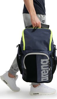 Arena zwemtas Spiky III Backpack 45 navy-neonyellow 2