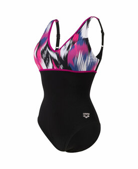 Arena W Bodylift Swimsuit Jennifer Wing Back C black-violet 46