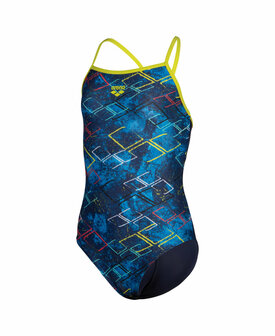 Arena G Daly Swimsuit Light Drop Back navy-soft green-navy 6-7
