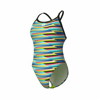 Arena W Racing Stripe Swimsuit Xcriss Cross black-multiblack 36