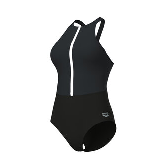 Arena W Swimsuit Silvia Cross Back C Cup black-grey-white 46