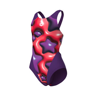 Arena G Star Shaped Swimsuit Swim Tech L plum-bright coral 14-15