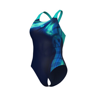 Arena W Dreamline Swimsuit V Back navy-water-multi 36