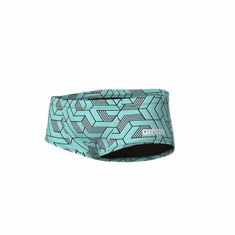 Arena M Escape Swim Low Waist Short black-water blue multi 90