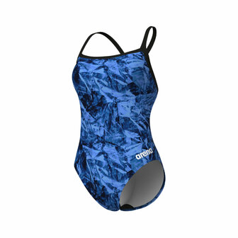 Arena W Crackle Swimsuit Challenge Back black-team-royal 32