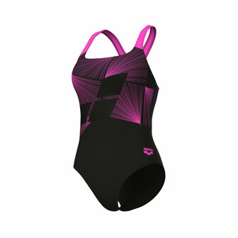 Arena W Lights Swimsuit Control Pro Back black-shocking pink 46