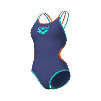 Arena W One Double Cross Back One Piece dusk-water-orange 38