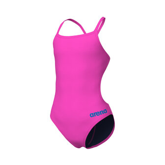 Arena G Swimsuit Challenge Solid Team pink/blue-river 10-11