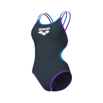 Arena W One Double Cross Back One Piece asphalt-purple 38