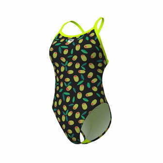 Arena W Olives Swimsuit Xcriss Cross black-multi/artic-lime 40