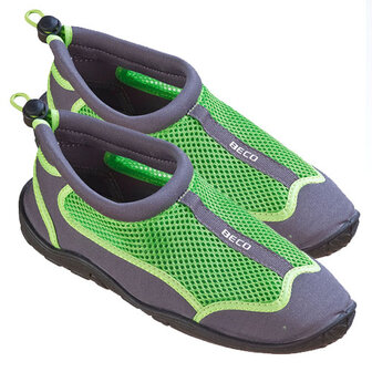 BECO Neopreen schoen beachwalker, grijs/groen, maat 42