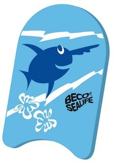 BECO Zwemplankje Sealife, pe-schuim, 34x21x3 cm, blauw