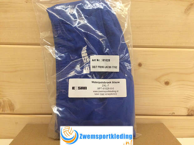epsan waterpolo broek 2xl blauw