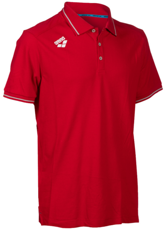 Arena Team Poloshirt Solid Cotton red XXL