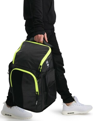 Arena zwemtas Spiky III Backpack 45 darksmoke-neonyellow 2