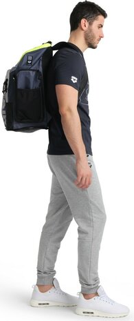 Arena zwemtas Spiky III Backpack 45 navy-neonyellow 3