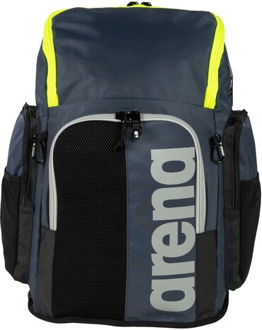 Arena zwemtas Spiky III Backpack 45 navy-neonyellow