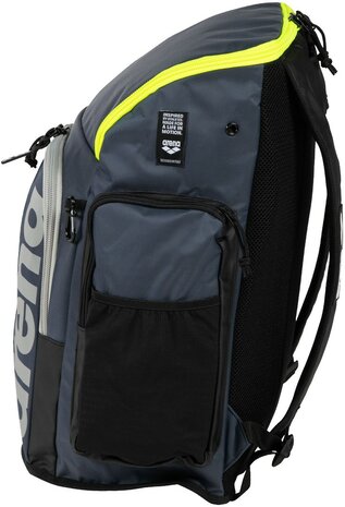 Arena zwemtas Spiky III Backpack 45 navy-neonyellow 4