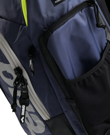 Arena zwemtas Spiky III Backpack 45 navy-neonyellow 5