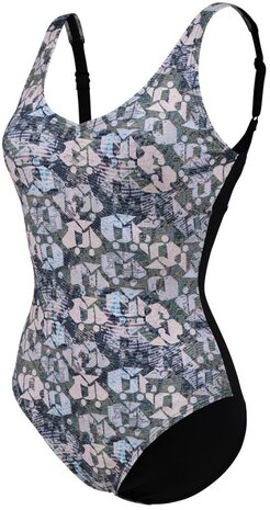 Arena W Bodylift Chiara Wing Back C Cup black-turquoise 48