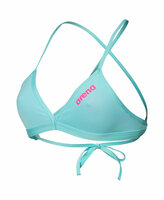 Arena W Team Swim Top Tie Back Solid water-shocking pink 42