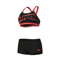 Arena W Wake Bikini Energy Back black-calypso coral 46
