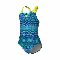 Arena G Ondulation Swimsuit Swim Pro Back navy-soft green 10-11