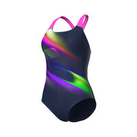 Arena W Diagonals Swimsuit Swim Pro Back navy-shocking pink 38
