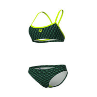 Arena W Monogram Bikini Bandeau dark sage multi-artic lime 34