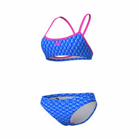 Arena W Monogram Bikini Bandeau blue river multi-pink 40