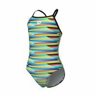 Arena G Racing Stripe Swimsuit Lightdrop Back black-black 8-9
