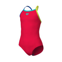 Arena G Swimsuit Lightdrop Solid fluo-red/blue/soft-green 14-15