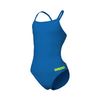 Arena G Swimsuit Challenge Solid Team blue river-artic lime 10-11