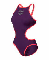 Arena W One Biglogo One Piece plum-bright coral 34