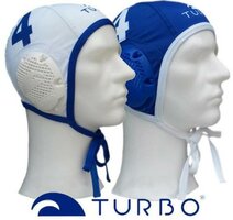 Turbo Waterpolo Cap set wit en blauw Nr. 13